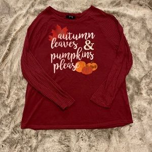 Cute Fall Quarter Sleeve T
